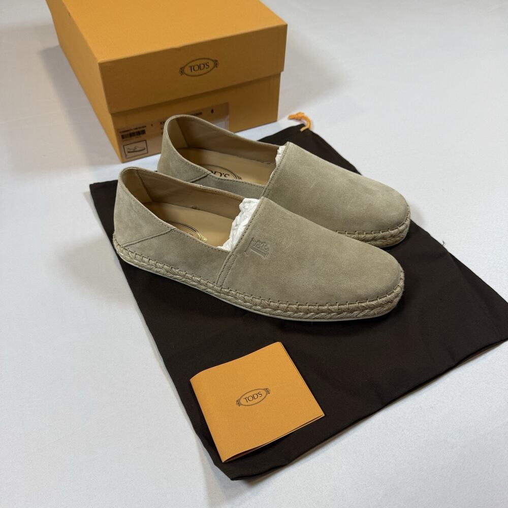 Tod’s ESPADRILLE SLIP-ON Loafer Size 8UK/9.5US New In Box MSRP $895